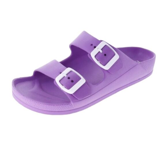 Purple Summer Double Strap Sandals - Picture 2 of 2